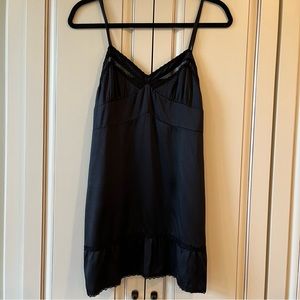 Kiki De Montparnasse Black Silk Mini Maiden Slip